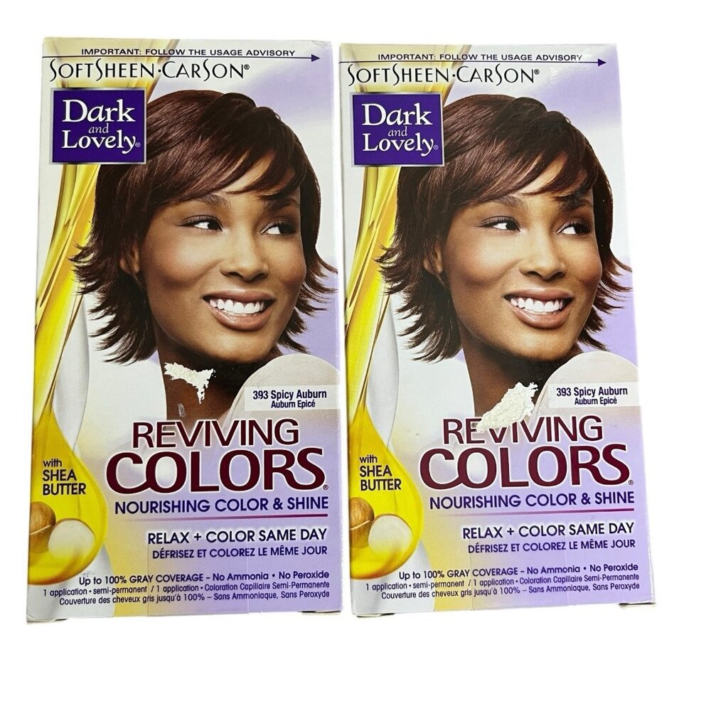 2X SoftSheen Carson Dark & Lovely Reviving Colors #393 SPICY AUBURN